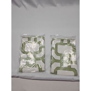 11# White Lane Geometric Throw Pillow Covers Set of 2 New 19x19